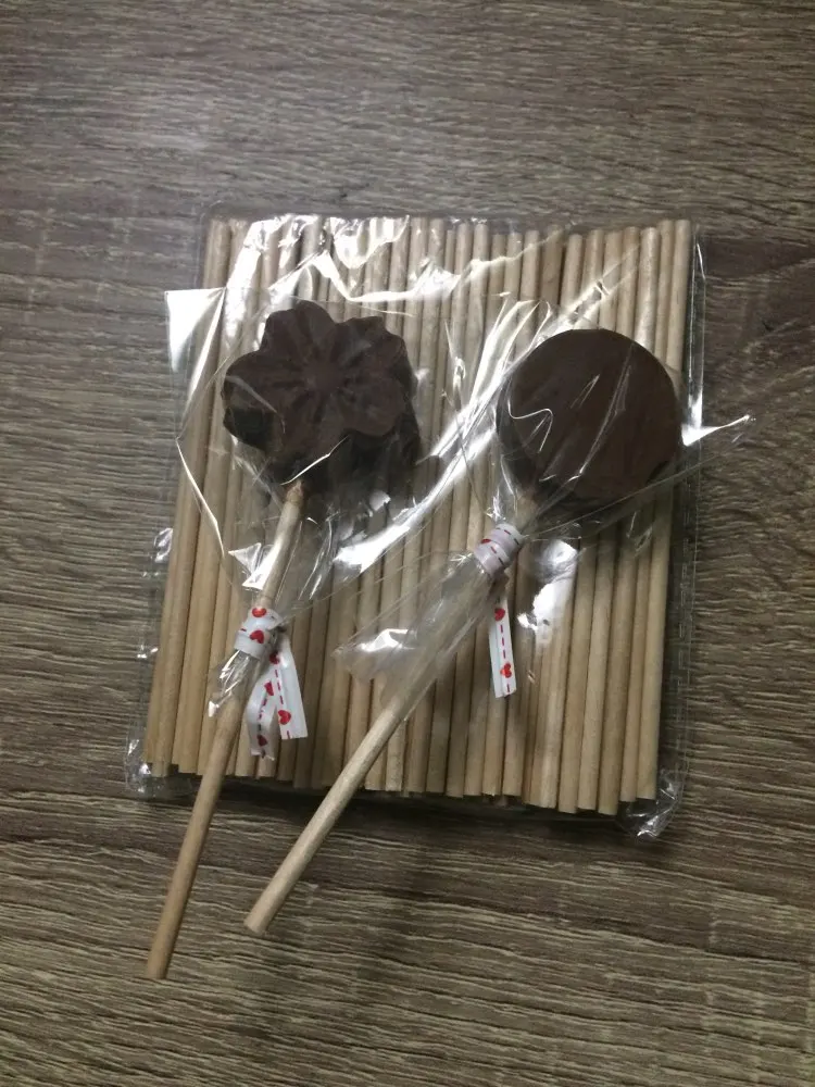 100pcs/set Round Wooden Lollipop Lolly Sticks 10cm Cake Dowels for