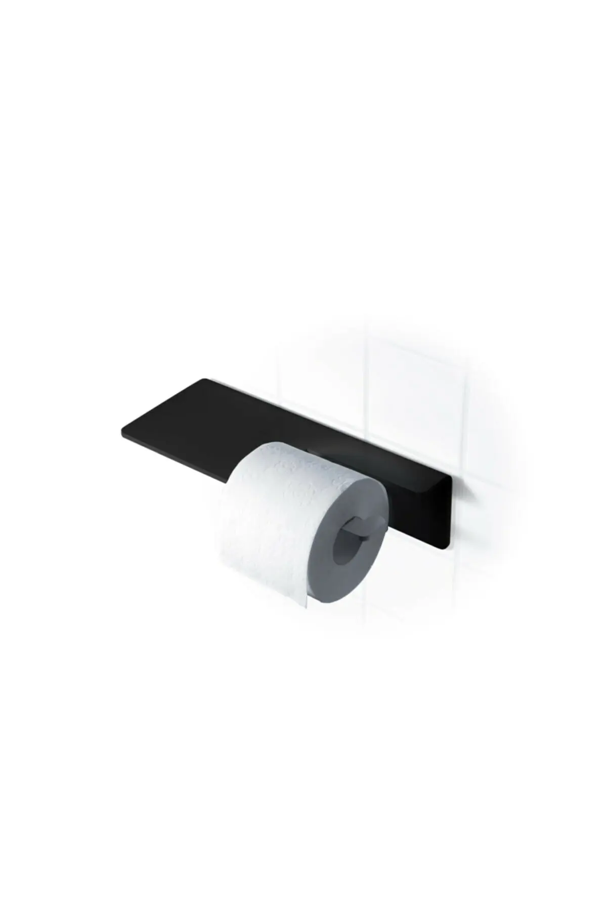 

Steel Toilet Roll Paper Holder White Black Rack WC Modern Design Stainless Metal Bath Organizer Accessories Wall Mounted Shelf