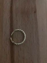 LouLeur Plata de Ley 925 auténtica cola anillo minimalista mujer pequeño giro anillos para las mujeres de moda bien bisutería regalos de cumpleaños