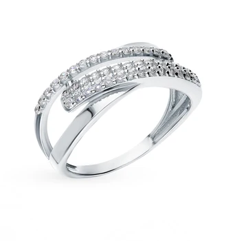 

Silver ring with cubic zirconia sunlight sample 925