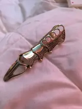 Docona-Anillos Midi Punk para mujer, armadura de Calavera, oro gótico, anillo ajustable de aleación, joyería de fiesta