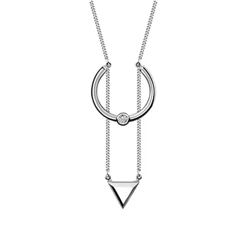 

Aquamarine necklace with cubic zirconia, 925 sterling silver