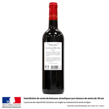 Château Bel Air 75 cl-2016 Vin Rouge Bordeaux un Carton de 6 Bouteilles 3