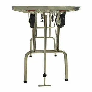 

Exhibition table with wheels and gallows