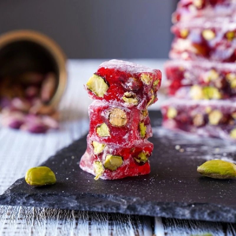 Amazing Turkish Roasted Pistachio With Rose Luxury 100 Hand Made Turkish Delight Vegan Candy Dessert Delicious Gourmet 900 Gram Coffeeware Sets Aliexpress