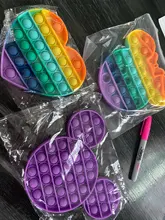 Empuje de Fidget juguetes anti estrés Popit Fidget juguete niños adultos Pop juguete sensorial es el autismo necesidades especiales para aliviar el estrés