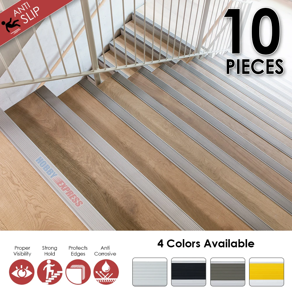 Arrowzoom Aluminium Stair Nosing Non Slip Anodized Step Edging Trim 19 7 X 2 0 8 Kk1180 Aliexpress Arrowzoom Aluminium Stair Nosing Non