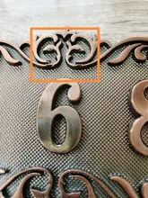 Placa de puerta de plástico ABS para Hotel, placa de puerta personalizada con número de casa de imitación de Metal, bronce, para apartamento, Villa, placa de puerta