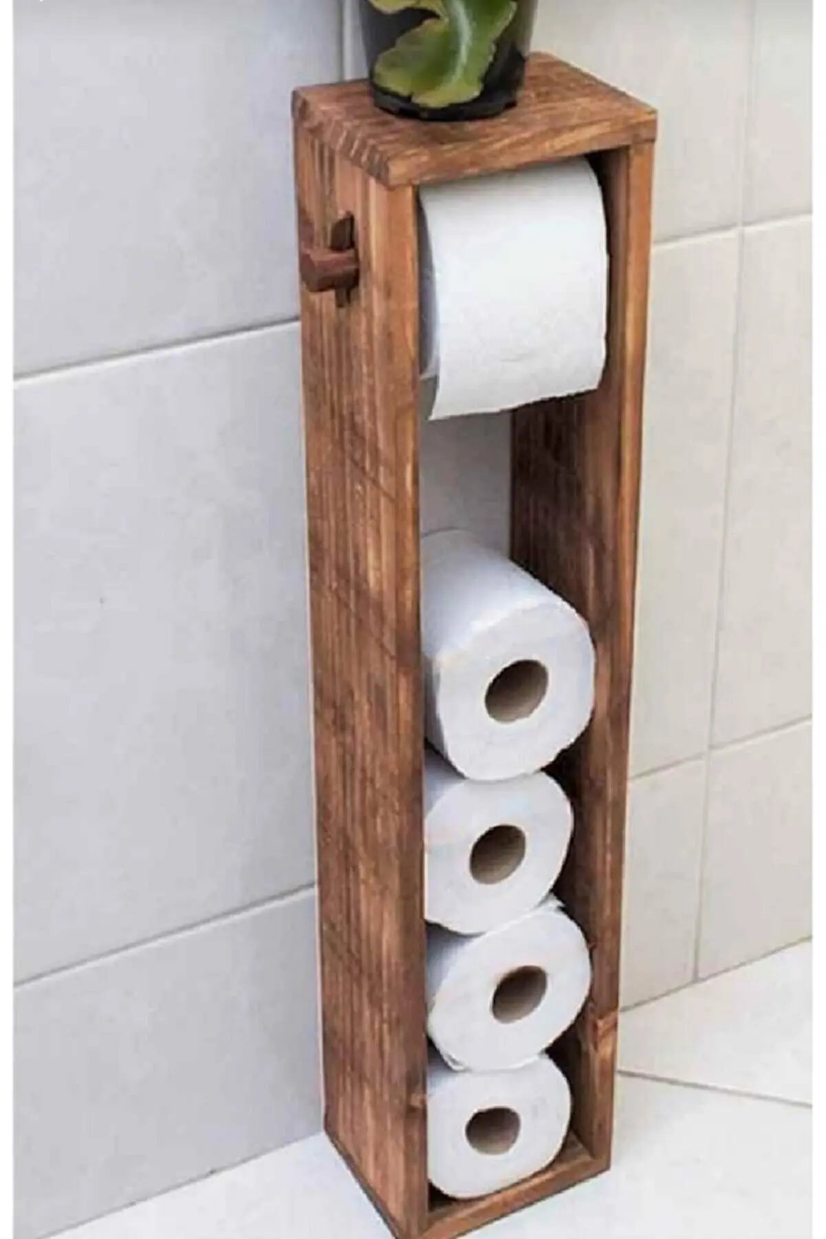 Wooden Toilet Paper Stand Wooden Toilet Roll Holder Bathroom Shelf ...