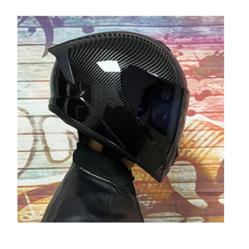 LVS 701 ImitationCarbon Fiber Full Face Safety Helmet with Double