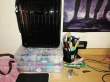 Organizador transparente de manualidades, Caja de almacenamiento transparente de 15 compartimentos para Washi Tape, suministros de arte y pegatinas de papelería