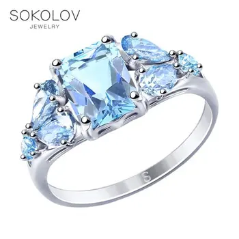 

SOKOLOV ring with cubic silver, fashion jewelry, 925, women's/men's, male/female, women's male