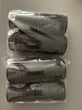 Rodillos de pelo con autoagarre grande para salón profesional, rulos de peluquería, tamaño múltiple, color negro