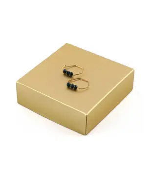 

Goo Design Minimal Crystal Khaki Earrings
