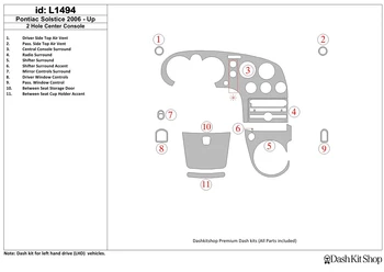 

Interior lining for Pontiac Solstice 2006-UP. Set L1494.