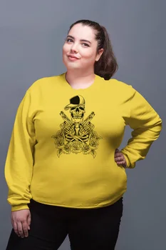 

Angemiel Wear Gangster Skeleton Yellow Women Sweatshirts