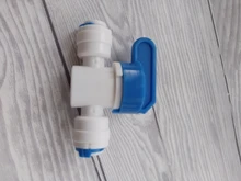 RO Straight 1/4 OD Hose Quick Connection Pipe Control Fittings Plastic Water Ball Valve