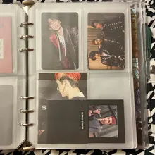 10 Uds PVC A5A6A7 de almacenamiento transparente tarjeta titular carpeta anillos Notebook 6 agujero bolsas documento postal Banco accesorios de planificador