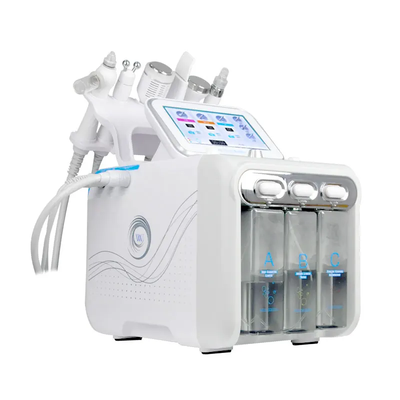 АКЦИЯ 20% скидка 6 в 1 гидродермабразия hidrafacial для лица и тела радио частота H2O2 Аква машина для красоты лица