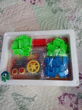 Juego de bloques de construcción de tren dominó motorizado para niños, juguete para regalo de plástico, bloques de elevador, puente de primavera, bloques coloridos