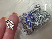 Colgantes de hojas de árbol de 17x9mm, 50 Uds., colgantes, collar, pulsera, tobillera, accesorios para fabricación de joyas, DIY
