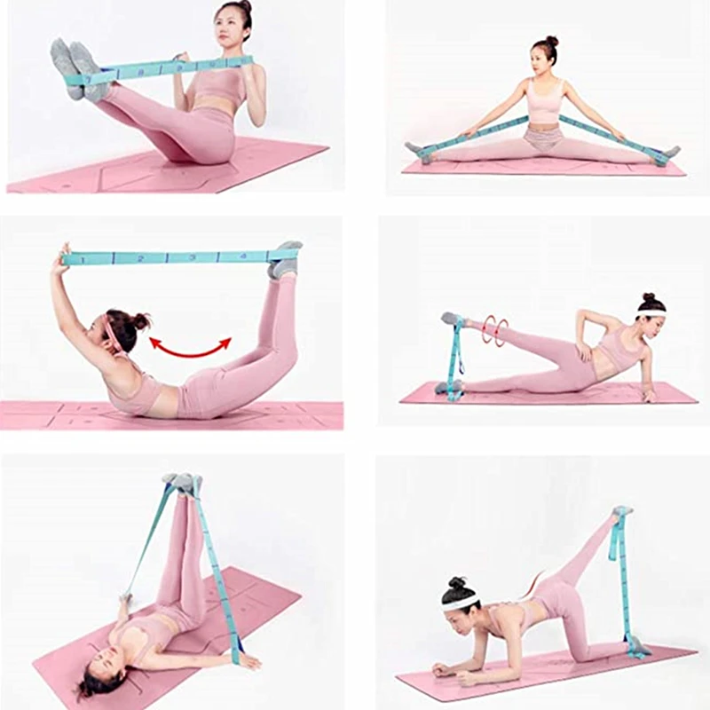 Multi-segment Yoga Resistance Band Fitness Resistance Band Fitness Accessories 9 Grids