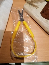 Estudiante niño Mini Acero inoxidable lazo tijeras de agarre de tijera Diy papel Craft artístico de papelería de la escuela a casa