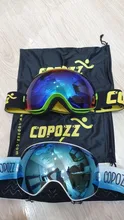 COPOZZ-Gafas de esquí para hombre y mujer, lentes de Snowboard para esquiar, protección UV400, antiniebla