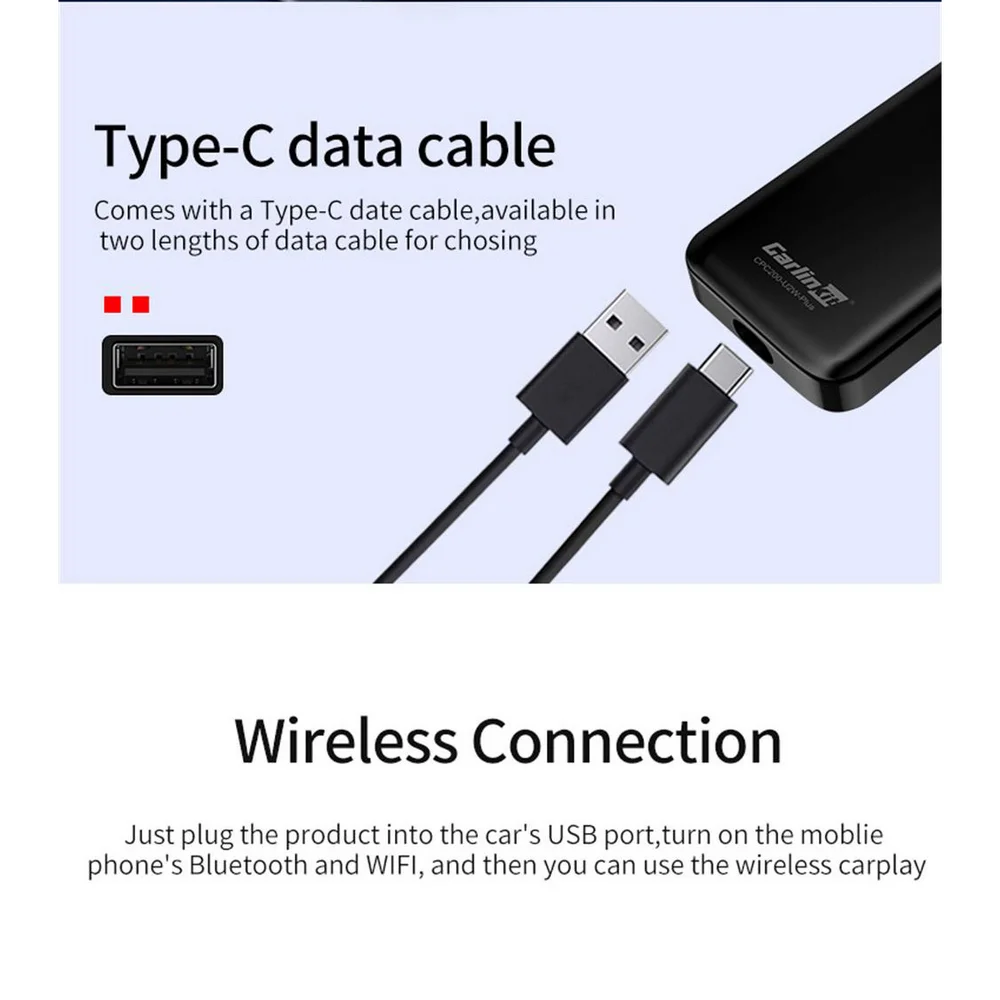 Wireless Adapter 2.0 Wired to Wireless Compatible with Factory Cars Audi for Porsche for Volvo Wireless Dongle