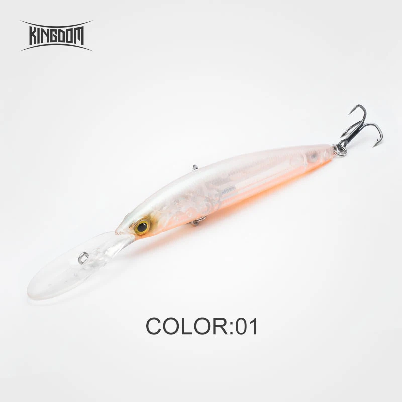 Color 01 Kingdom Suspending Minnow Bait Wobblers Fishing Lure 100mm 13g/120mm 20g Jerkbait Artificial Hard Lure For Bass Pike Model 9505 - Цвет: Color 01