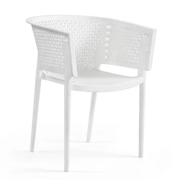 

Armchair BILL, stackable, polypropylene White *