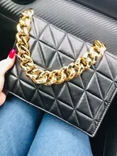 Bolso de compras de cuero para mujer, exquisito bolso de compras Retro e informal, bolsos grandes de hombro, cadena de Color sólido, 2021