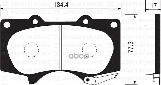 Колодки Тормозные Toyota Lc 120 4.0/3.0d/Mitsubishi Pajero 06 Передние Sangsin Brake Sp2033 Sangsin brake арт. SP2033