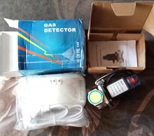 Sistema de alarma de Gas GLP por voz con pantalla Digital LED, Sensor Detector de fugas de Gas Natural lpg con válvula solenoide, enchufe europeo y estadounidense