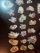 60 unidades/Paquete de pegatinas de flores para decoración, bricolaje, álbum diario, planificador, pegatinas, papelería, etiqueta adhesiva para útiles escolares