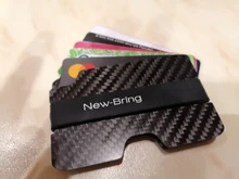 Card-Holder Case Cash-Clip Credit-Card Money Carbon-Fiber Slim Cover Business Mini Waterproof