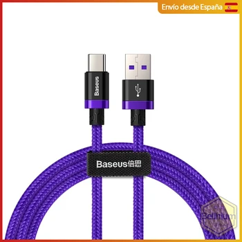 

Baseus Purple Ring Cable type C 10V/5A 40W Quick Charge 3.0 1M, coated Nylon Tough antienredos
