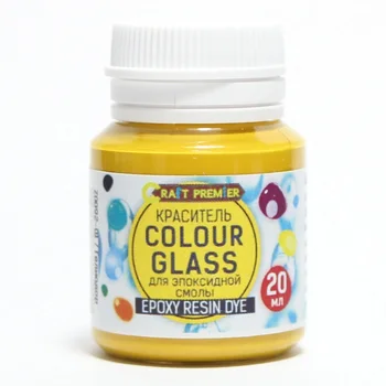 

Colour glass dye for epoxy resin, "сraft Premier", 20 ml, color: гелиодор