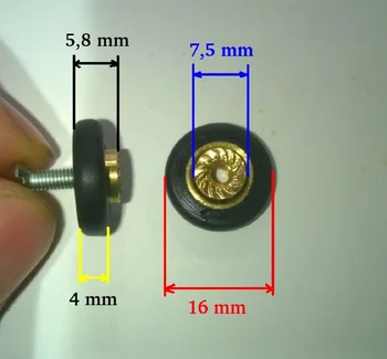 

1 Rueda de screen 16 mm with Metric thread 3's mm. Spare Part bearing for partition systems Shipping Express from Spain