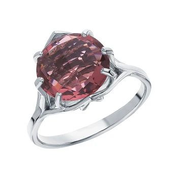 

Silver ring with rhodolite sunlight sample 925