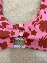 Miyouj-Bikini Floral con volantes y realce para mujer, traje de baño Sexy con cordones, Bañador estampado, conjunto de Bikini brasileño 2020