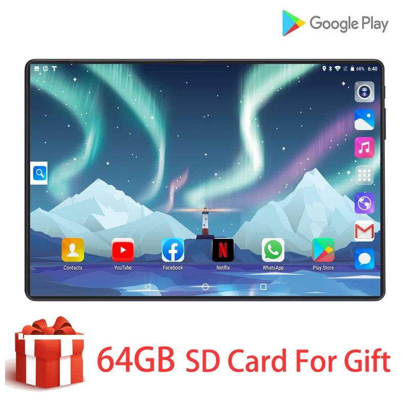 

Newest 10 Inch tablet Android 8.0 MTK Octa Core 6GB RAM 128GB ROM 3G 4G FDD LTE Wifi GPS Phone call HD Glass Screen Tablet 10.1