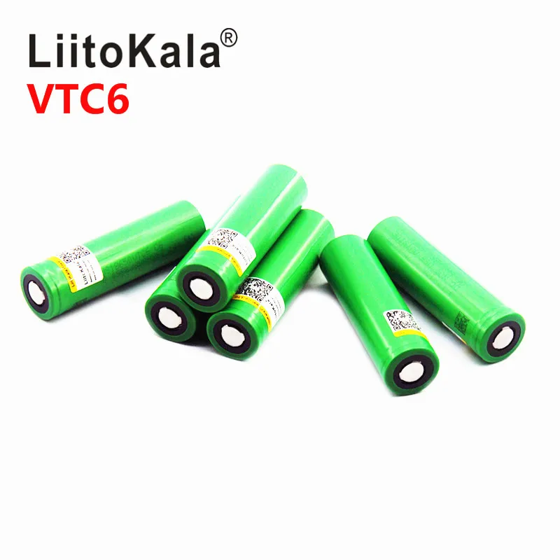 4 шт. Liitokala Новинка 3,6 V US18650 VTC6 3000mAh 30A разрядка E-Cig батарея