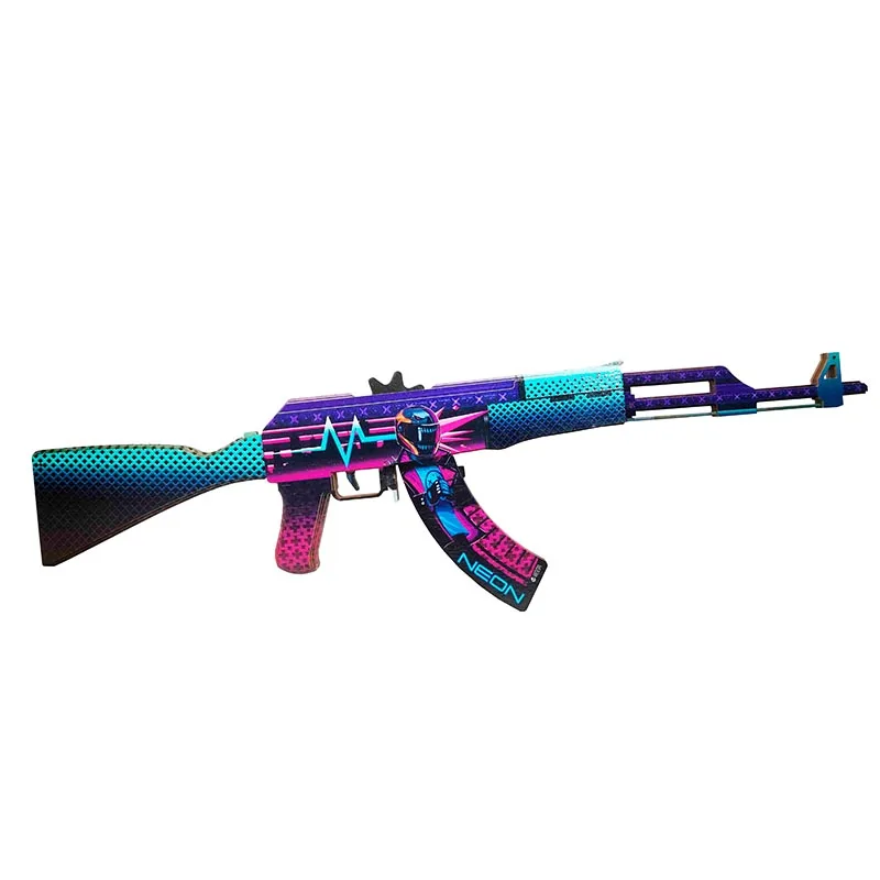 Деревянный автомат АК 47 Неоновый гонщик CS GO | Автомат Ak кс го (деревянная