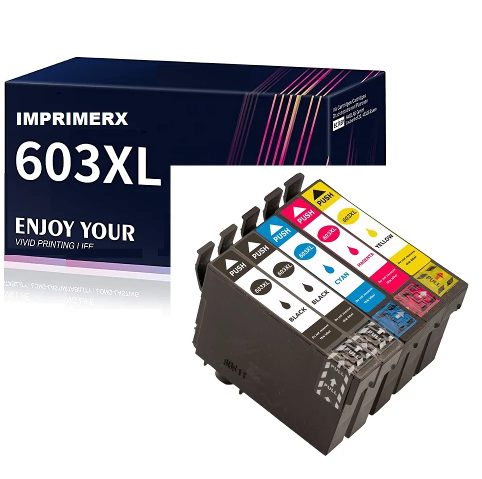 Lot de 8 cartouches d'encre Epson 603 XL compatibles pour Epson XP