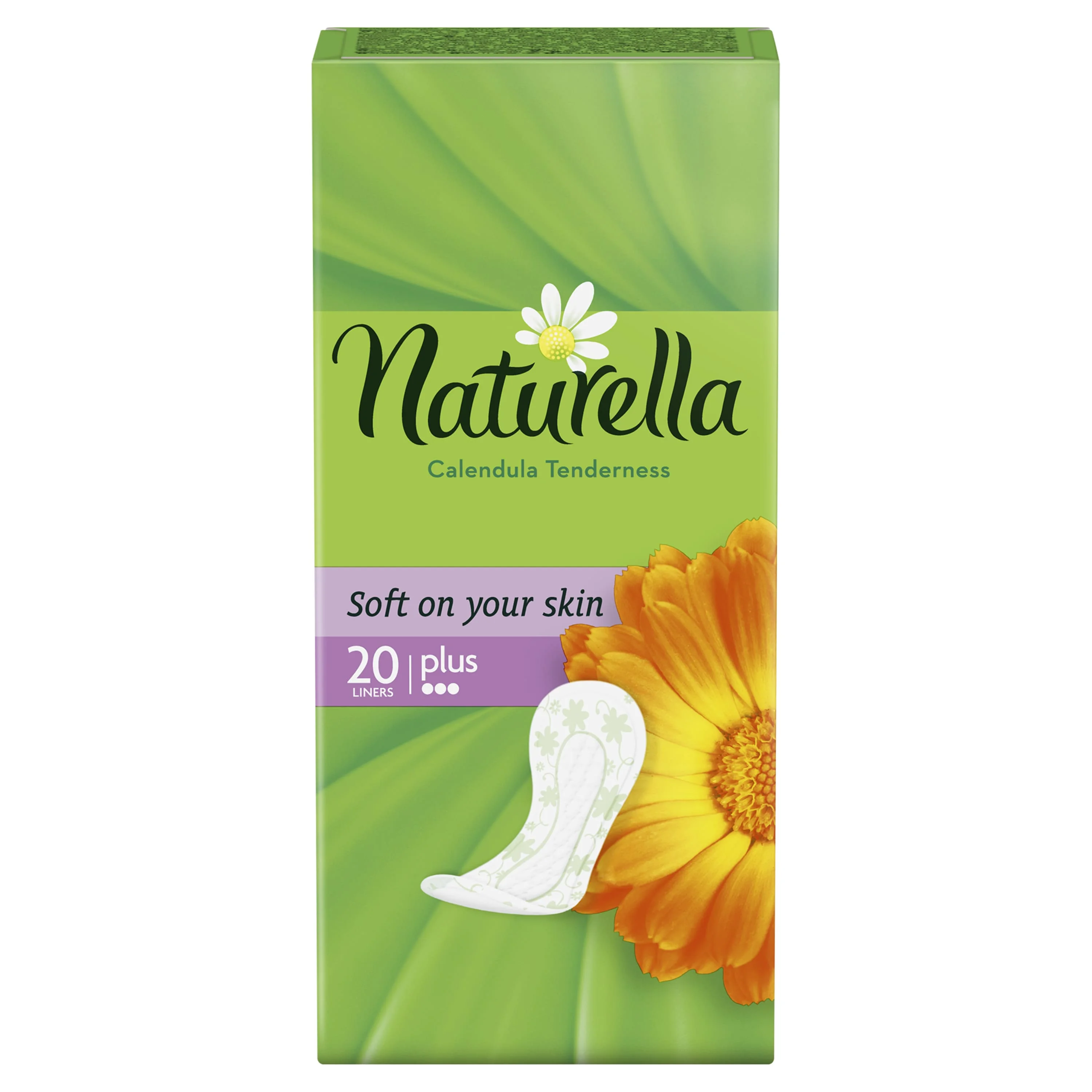 Женские ароматизированные ежедневные прокладки NATURELLA Calendula Tenderness Plus(с ароматом календулы), 20 шт