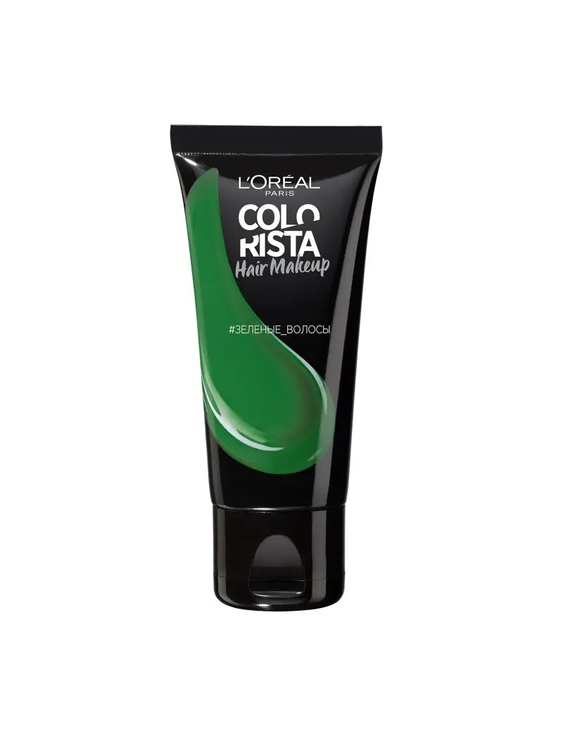 L'Oreal Paris Красящее желе для волос цвета брюнет Colorista Hair Make Up, оттенок Зеленые Волосы