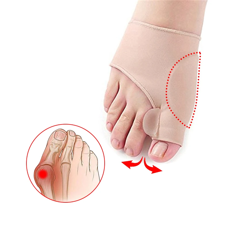 1Pair Pedicure Socks Big Bone Orthopedic Bunion Correction Silicone Hallux Valgus Corrector Braces Toes Separator Foot Care Tool