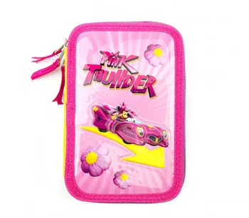 

455593 Case 3 zippers 43pz assorted colors SCUOLA Disney PINK THUNDER