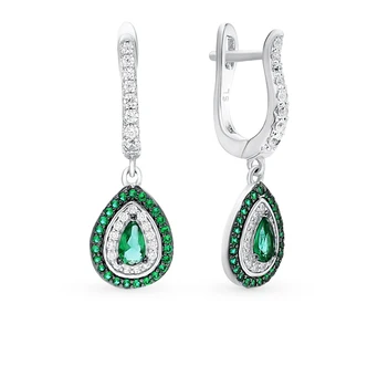 

Silver earrings with cubic zirconia sunlight sample 925